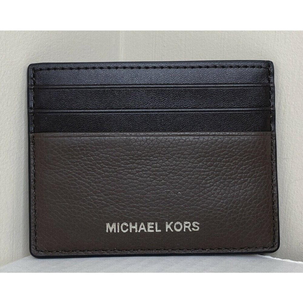 New Michael Kors Cooper Tall card case Leather Brown